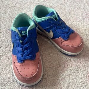 Nike Kids Blue, Pink & Mint Low-Top Sneakers